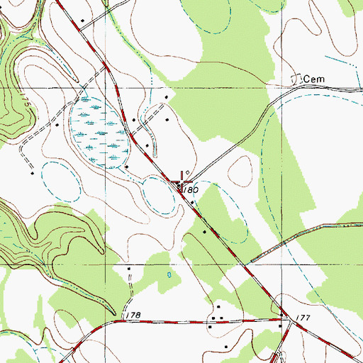 Topographic Map of Wells School (historical), SC
