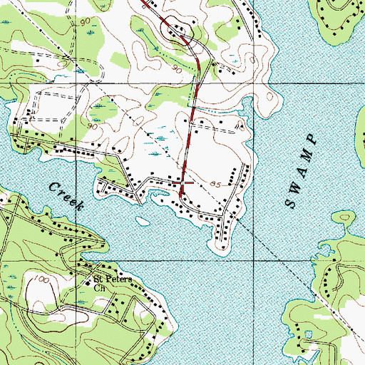 Topographic Map of White Oak, SC
