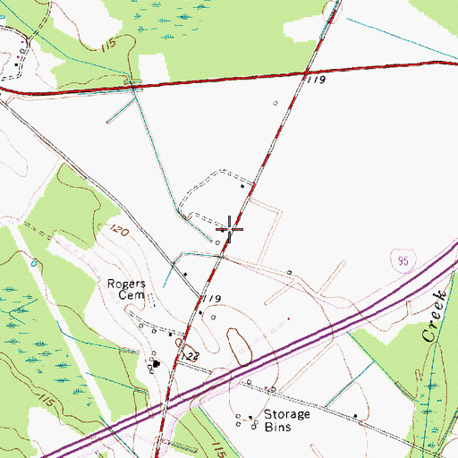 Topographic Map of Betheas Chapel Church (historical), SC