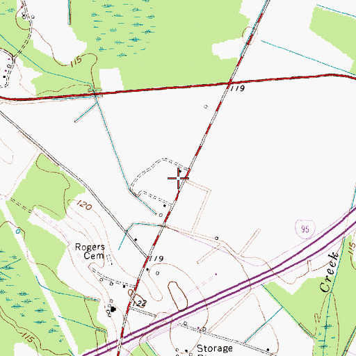 Topographic Map of Betheas Chapel School (historical), SC