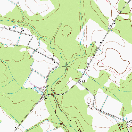 Topographic Map of Cains Branch, SC