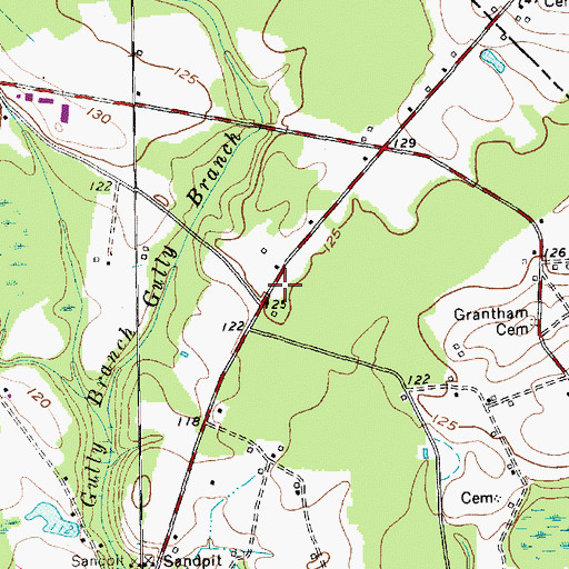 Topographic Map of Canaan School (historical), SC