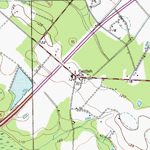 Topographic Map of Dalcho High School (historical), SC