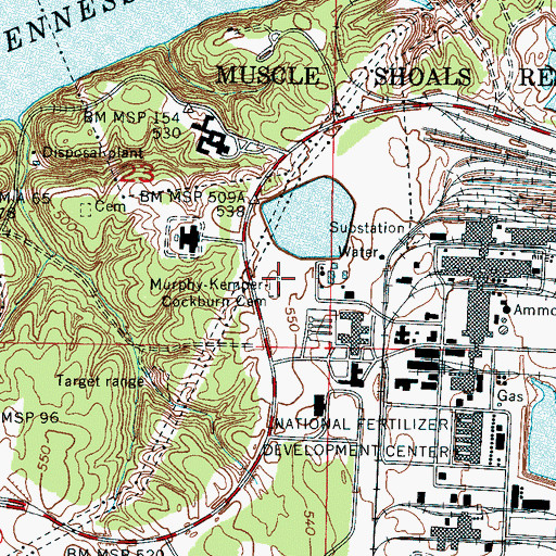 Topographic Map of Murphy-Kemper-Cockburn Cemetery, AL