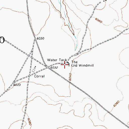 Topographic Map of The Old Windmill, AZ