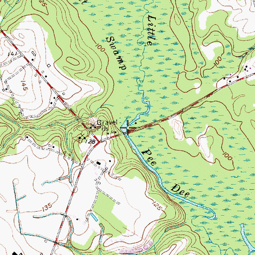 Topographic Map of Hamers Bridge, SC