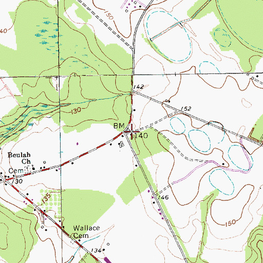 Topographic Map of Harlee School (historical), SC