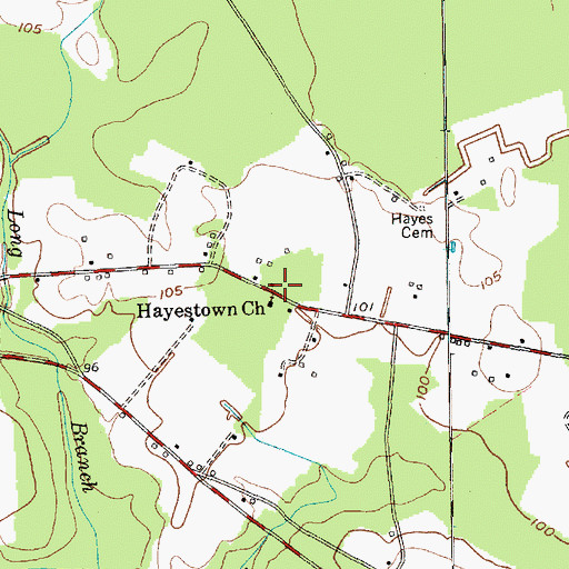 Topographic Map of High Hill School (historical), SC