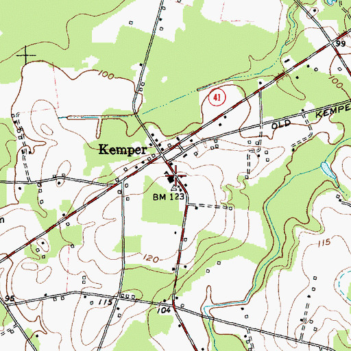 Topographic Map of Kemper School (historical), SC