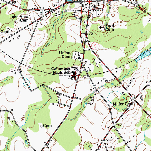 Topographic Map of Lake View Middle School, SC