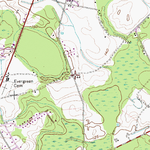 Topographic Map of Linkside, SC
