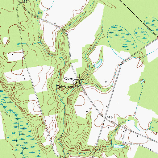 Topographic Map of Mill Prong School (historical), SC