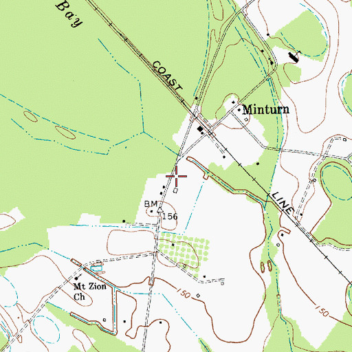 Topographic Map of Minturn Church, SC
