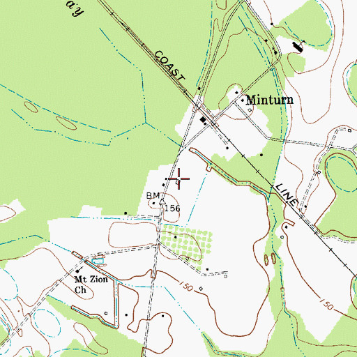 Topographic Map of Minturn School (historical), SC