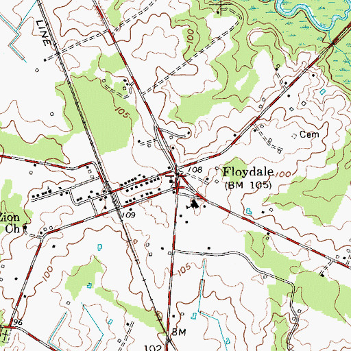 Topographic Map of Mount Andrew United Methodist Church, SC