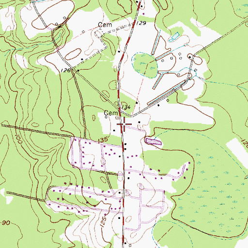 Topographic Map of Mount Calvary, SC