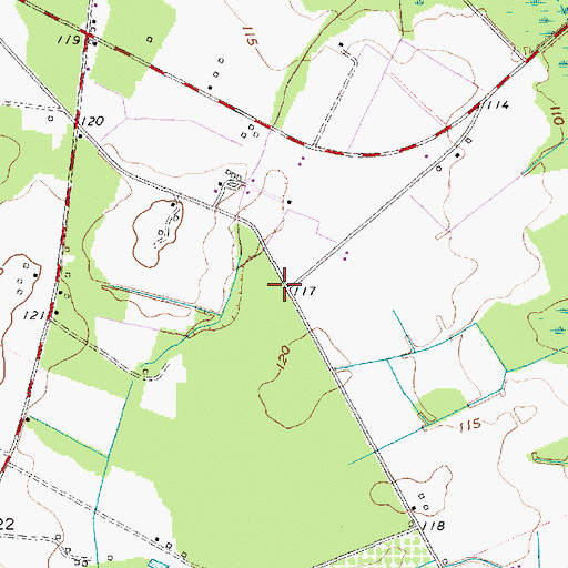 Topographic Map of New Holly Church (historical), SC