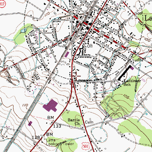 Topographic Map of New Hope Baptist Church, SC