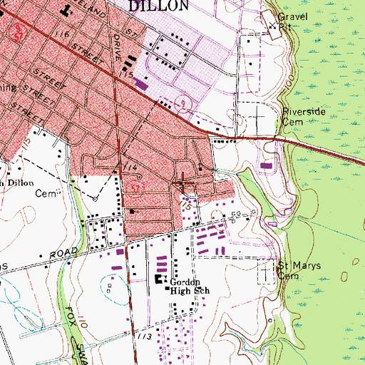 Topographic Map of New Jerusalem United Church of God, SC