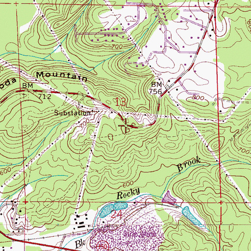 Topographic Map of Muscoda Mountain, AL