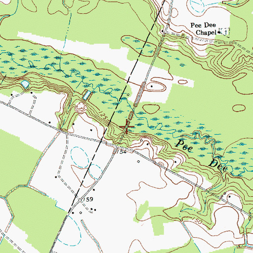 Topographic Map of Parishs Mill (historical), SC