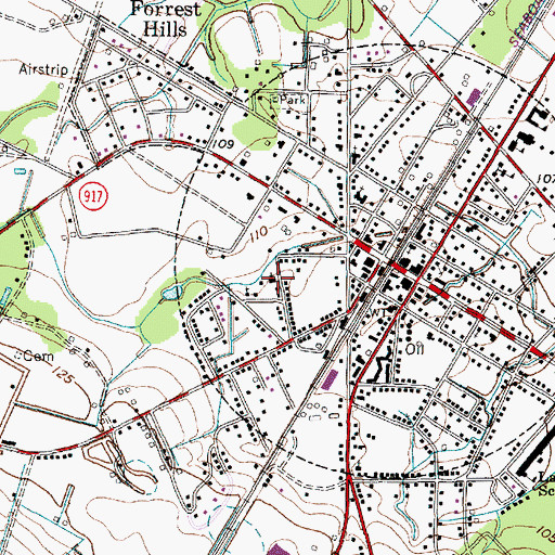 Topographic Map of Saint John Baptist Church, SC