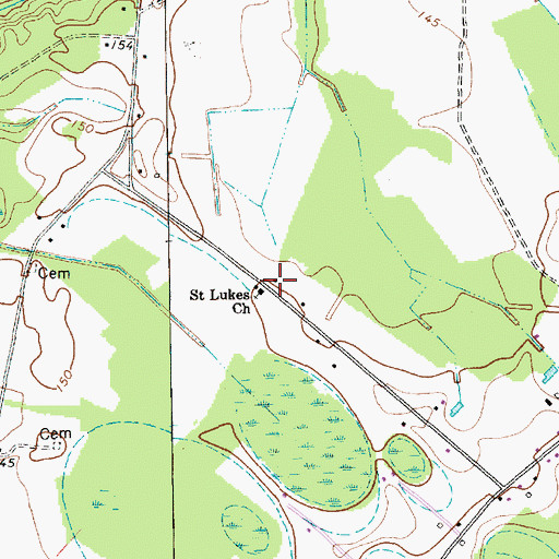 Topographic Map of Saint Luke School (historical), SC