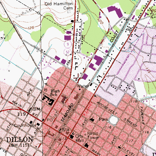 Topographic Map of Saint Stephens United Methodist Church, SC