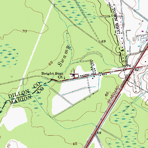Topographic Map of Sellers Indian School (historical), SC