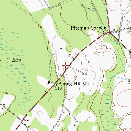 Topographic Map of Spring Hill School (historical), SC