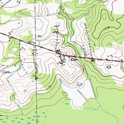 Topographic Map of Sunny Acres Rest Home, SC
