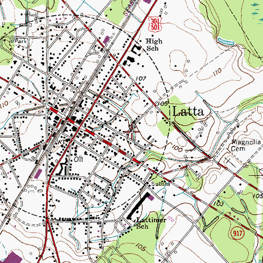 Topographic Map of Vidalia Academy (historical), SC