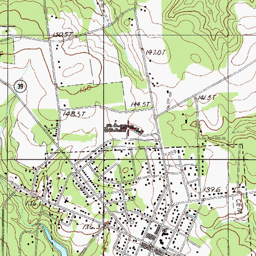 Topographic Map of A L Corbett Middle School, SC