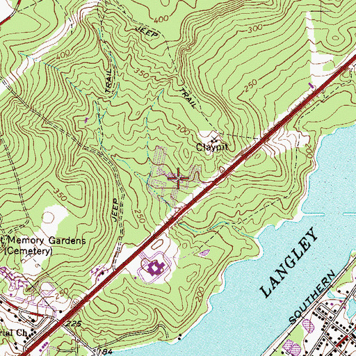 Topographic Map of Aiken County Technical College, SC