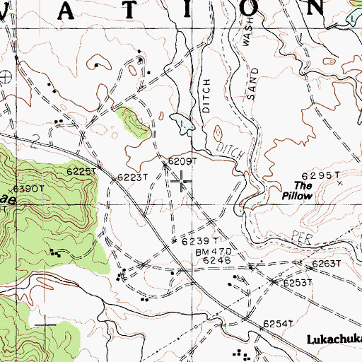 Topographic Map of The Pillow, AZ