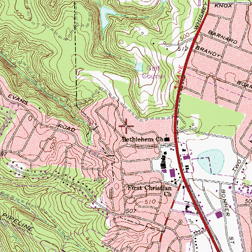Topographic Map of Aiken Estates, SC