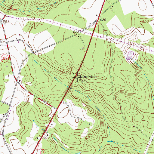 Topographic Map of Aiken Wayside Park, SC