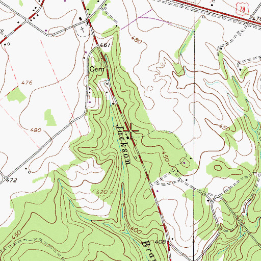Topographic Map of Ashley Grove School (historical), SC
