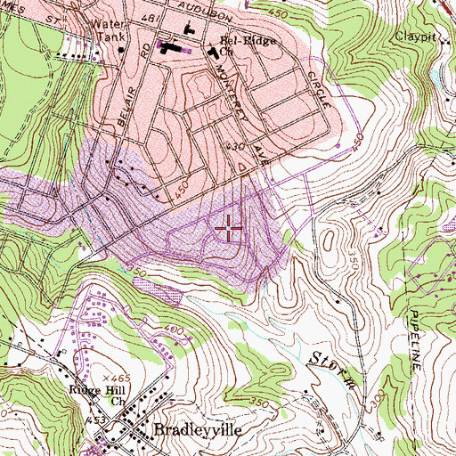 Topographic Map of Audubon Homes, SC