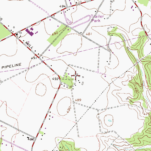 Topographic Map of Barclay Park, SC
