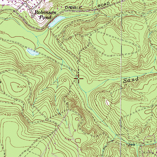 Topographic Map of Bartons Pond (historical), SC
