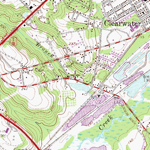 Topographic Map of Bath Special School, SC