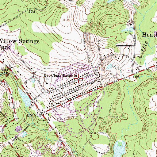 Topographic Map of Belclear, SC