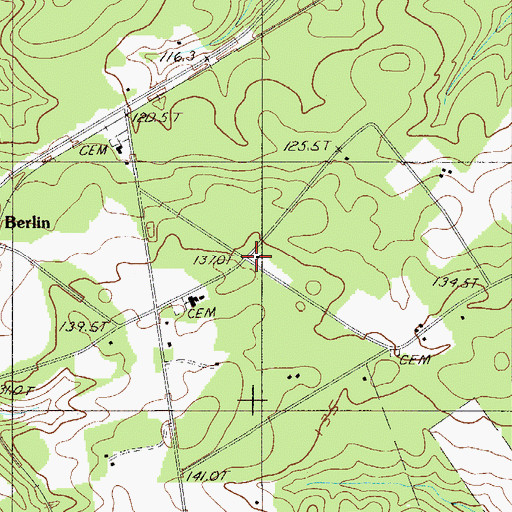 Topographic Map of Berlin School (historical), SC