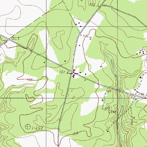 Topographic Map of Bethcar School (historical), SC