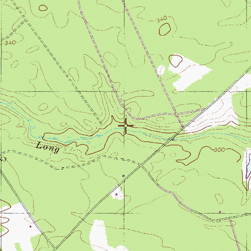 Topographic Map of Bonnetts Mill Pond (historical), SC