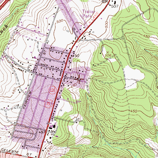 Topographic Map of Bonnie Glen, SC