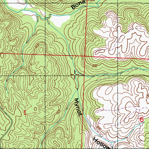 Topographic Map of Mynot Hollow, AL