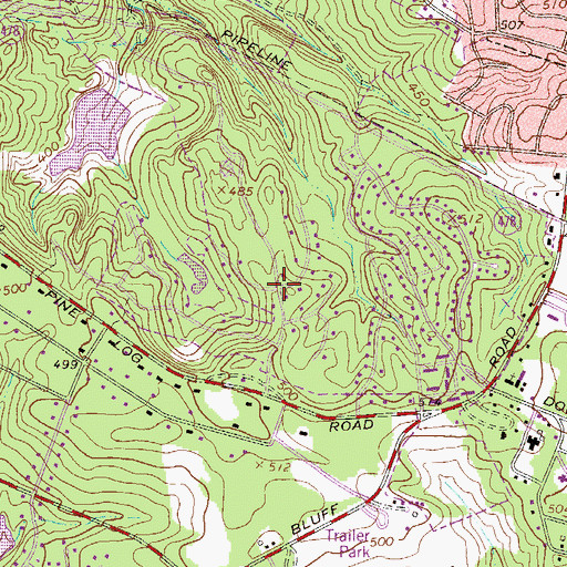 Topographic Map of Cardinal Park, SC