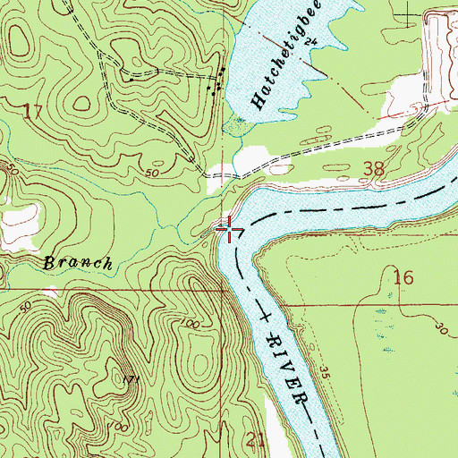 Topographic Map of Nail Branch, AL